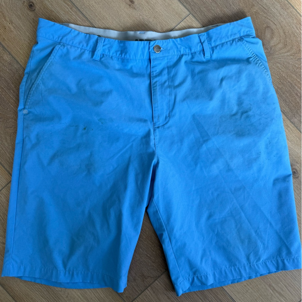 adidas Men's Sky Blue Flat Front Shorts
